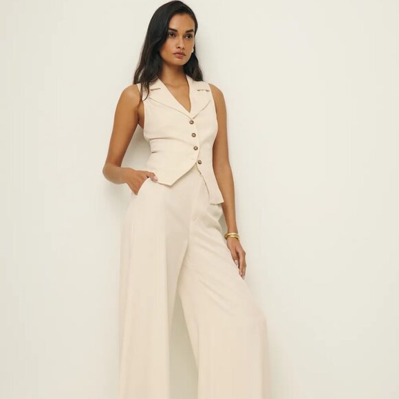 NWT REFORMATION Taryn Two Piece - Sugar Size 0 - Picture 1 of 12